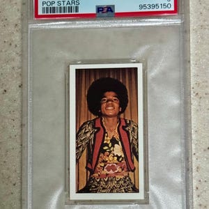 1974 Bassett Pop Stars #12 Michael Jackson PSA 9 POP 3 - ¡¡¡Súper raro!!!