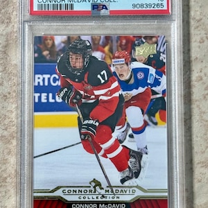 Tarjeta de novato de Connor McDavid Collection #CM-7 RC PSA 10 Gem Mint de Upper Deck 2015