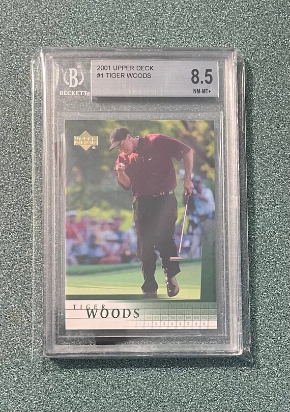 2001 Upper Deck Golf Tiger Woods #1 BGS 8.5 Great Rookie 2001 Upper Deck Golf Tiger Woods #1 BGS 8.5 Great Rookie