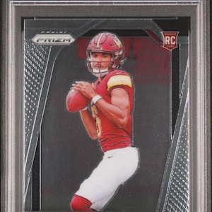 2024 Panini Prizm #347 Jayden Daniels Rookie RC PSA 9 Mint Washington Kommandanten
