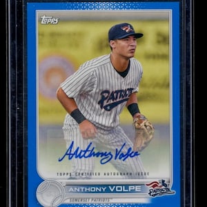 2022 Topps Anthony Volpe Pro Debut Rookie Blue Auto #d/150 #PD-77 New York Yankees RC - Certified Autographed Rookie Card - Red Hot!!!!!
