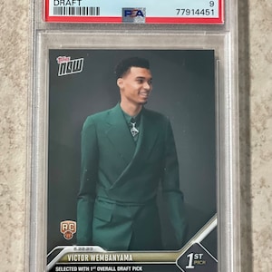 2023 Topps Now Victor Wembanyama Rookie #D2 Draft Modell PSA 9 Mint