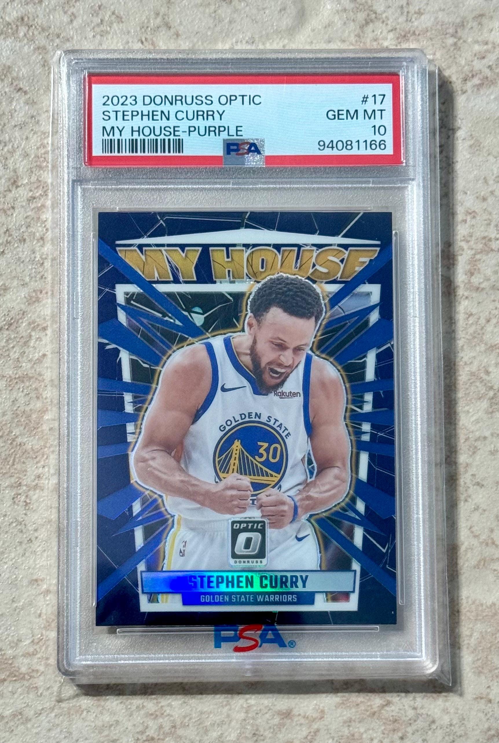 2023 Donruss Optic My House! Purple #17 Stephen Curry PSA 10 2023 Donruss Optic My House! Purple #17 Stephen Curry PSA 10