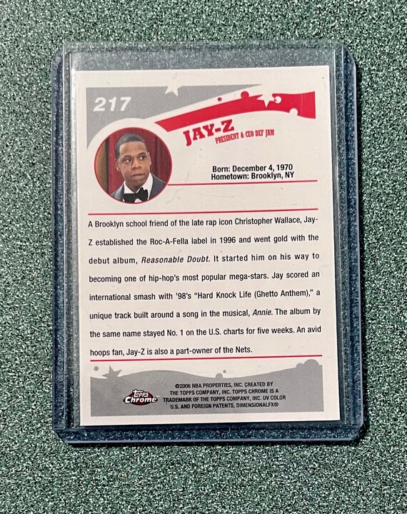 2005 Topps Chrome Jay Z カード RC Black 399 2005 Topps Chrome Jay Z カード RC Black 399 2005 Topps