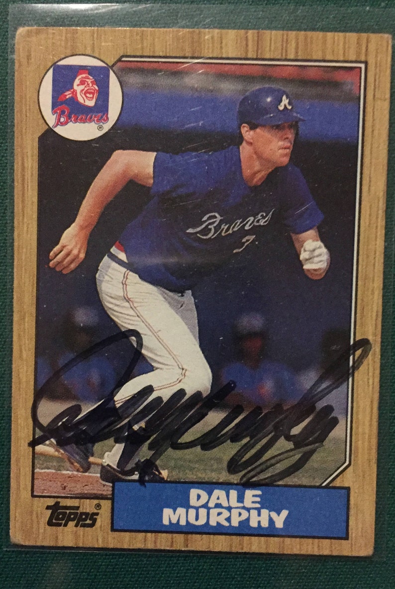 Autographed 1987 Dale Murphy Baseball Card NICE Etsy
