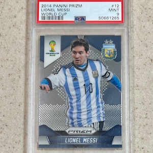 2014 Panini Prizm WM Lionel Messi #12 PSA 9 Mint