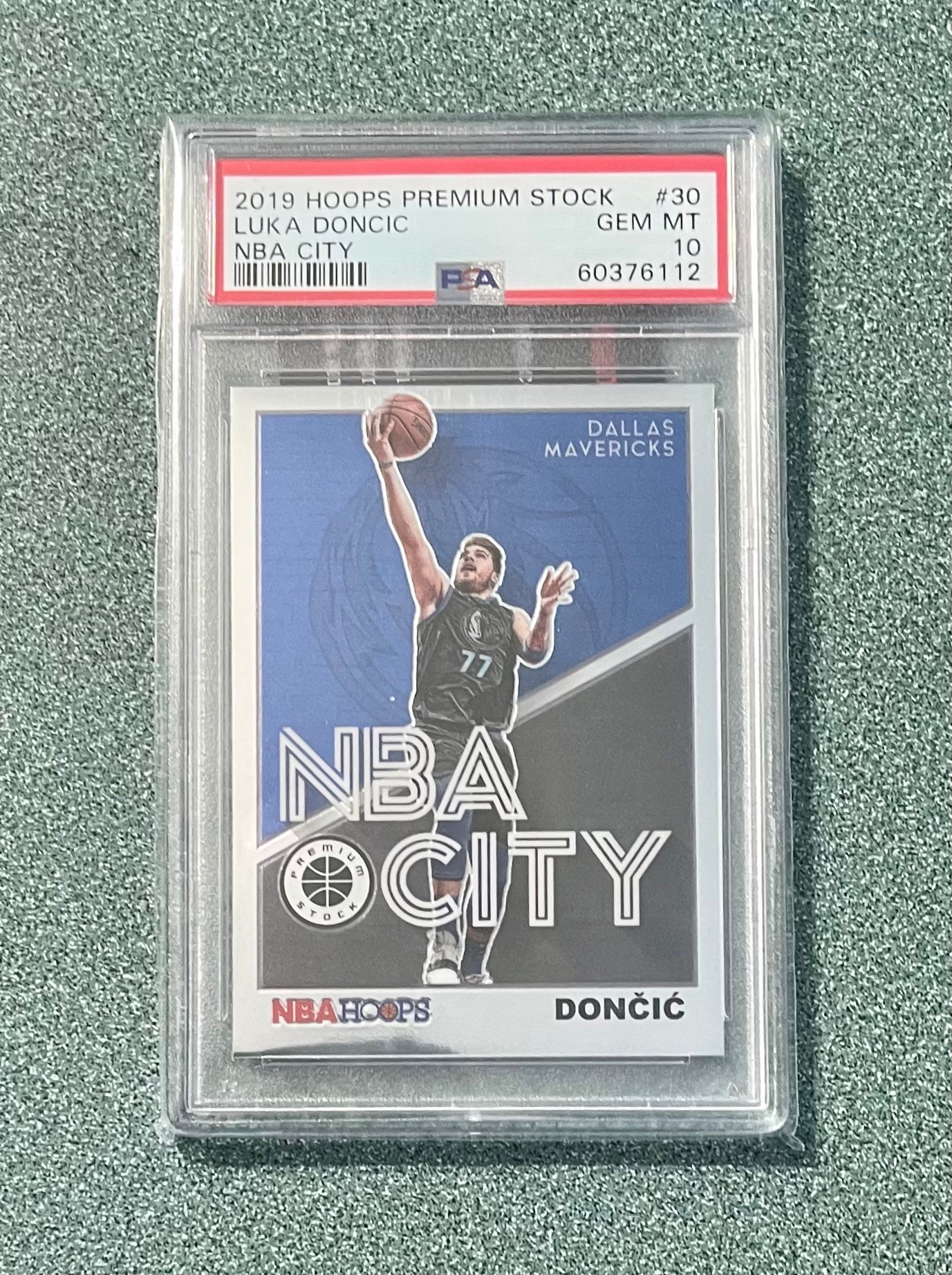 Luka Doncic 2019 Hoops Premium Stock NBA City PSA 10 Gem Mint