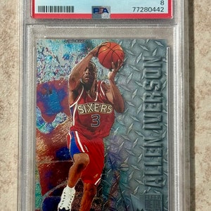 1996 Fleer Metal Allen Iverson Rookie RC PSA 8