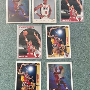 Michael Jordan & Scottie Pippen-kaart, lot van 7 inch