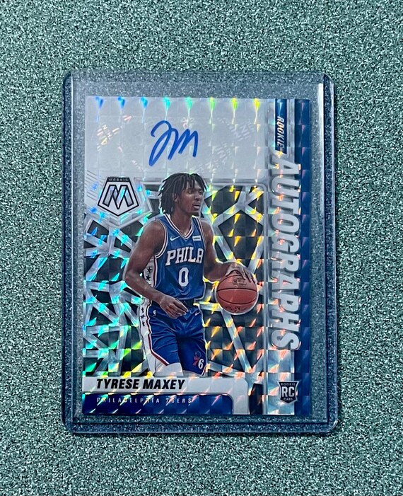 2020-21 Mosaic Rookie Autographs Mosaic Prizm Tyrese Maxey RC Auto 