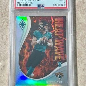 2021 Phoenix Trevor Lawrence RC Heat Wave PSA 9 Mint #13 Rookie
