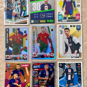Messi Ronaldo Mbappe 9 card star lot SWEET!!