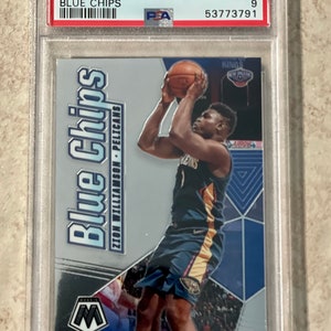 2019-20 Panini Mosaic Zion Williamson #8 Blue Chip PSA 9 Menta