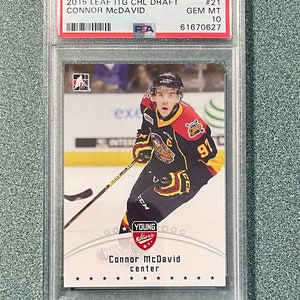 2015 Leaf In The Game ITG Chl Draft #21 Connor McDavid RC Rookie PSA 10 Gem Mint