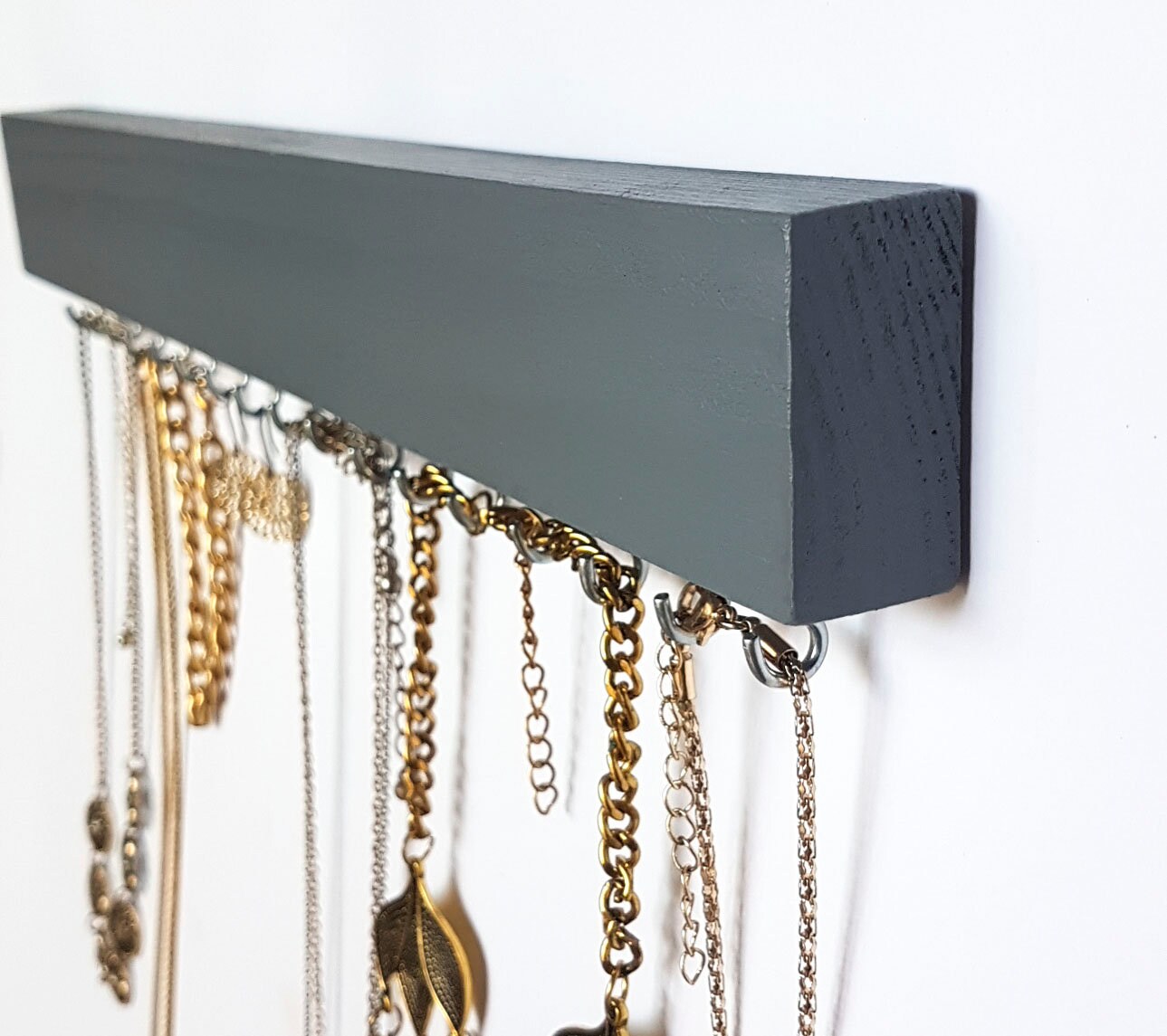 Hanging jewelry organizernecklace organizergrey necklace Etsy