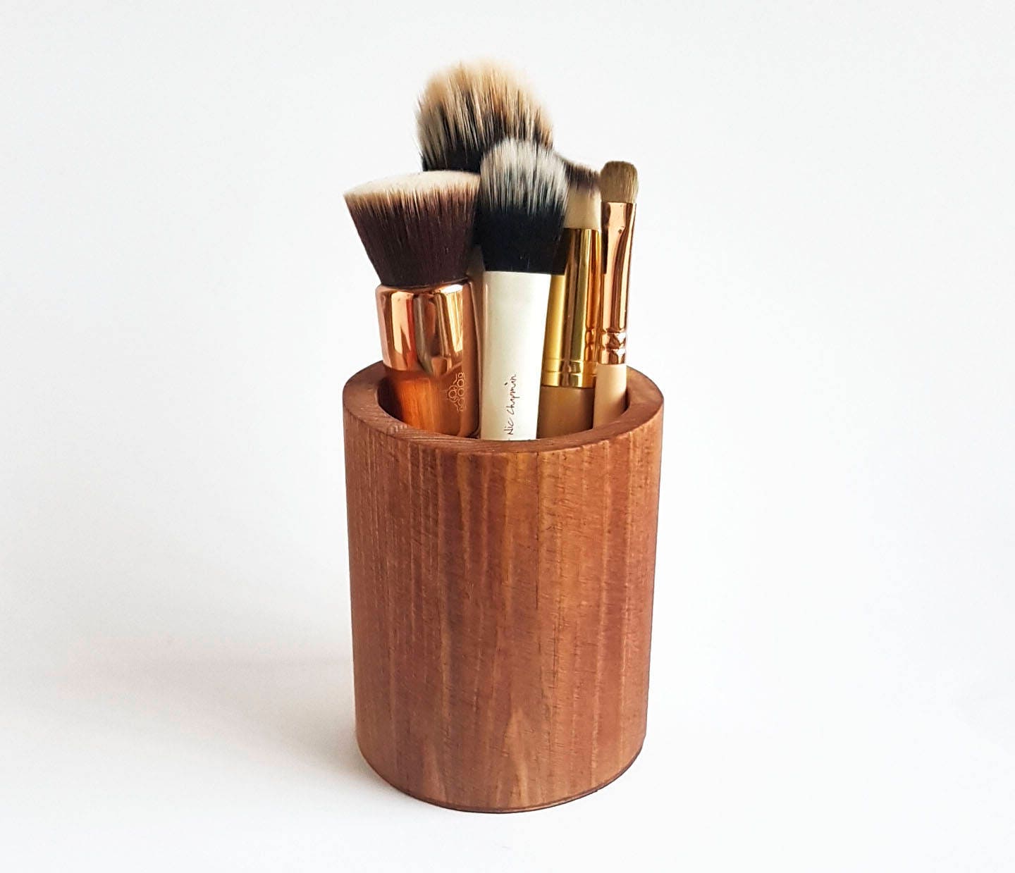 Wood Makeup Organizer Makeup Brush Holder Wood Pen Holder Etsy