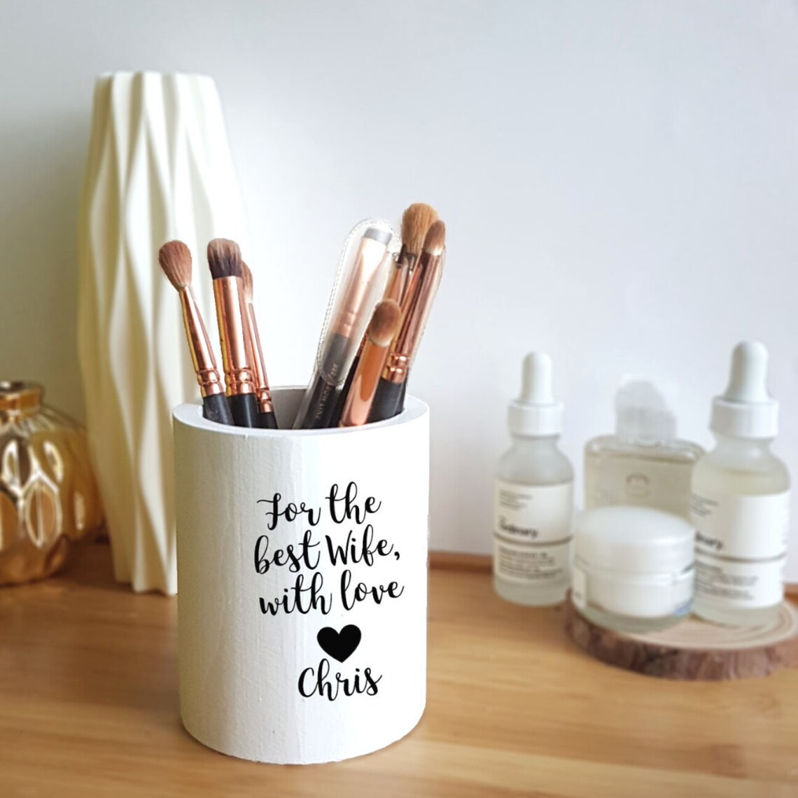 Makeup Brush Holder GIFT For wife / someone special Etsy