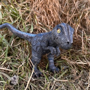 Baby Blue Dinosaur Velociraptor Sculpture | Jurassic Park