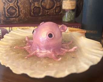 OOAK Pink Dumbo Octopus - Realistic Sculpture - Ocean Art