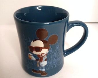 Disney Mickey Mouse Blue Coffee Disney Parks Ceramic Mug