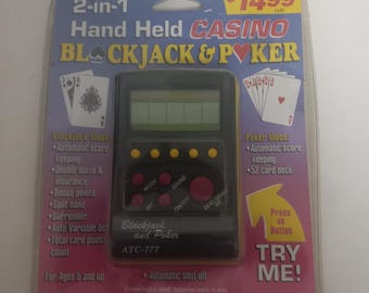 2 in 1 BlackJack Poker handheld game New unopened