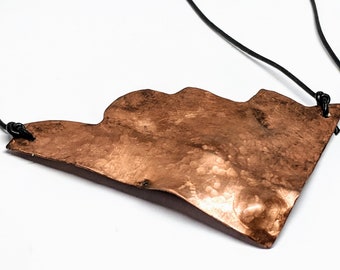 Handcrafted Hammered Copper Rustic Statement Necklace