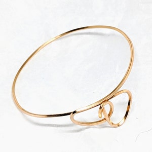 Minimalist Handcrafted Bronze Thin Bangle Bracelet