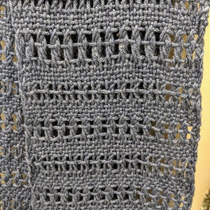 Lightweight Handwoven Lacey Blue Silk Merino Scarf