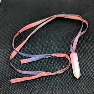 Handcrafted Concrete Pendant on Silk Cord