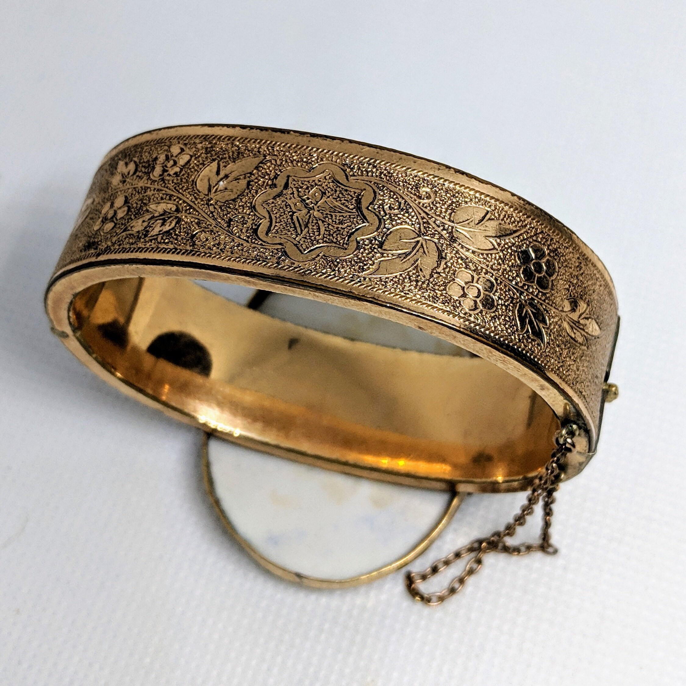Antique Victorian Hinged Bracelet With Portrait - Etsy