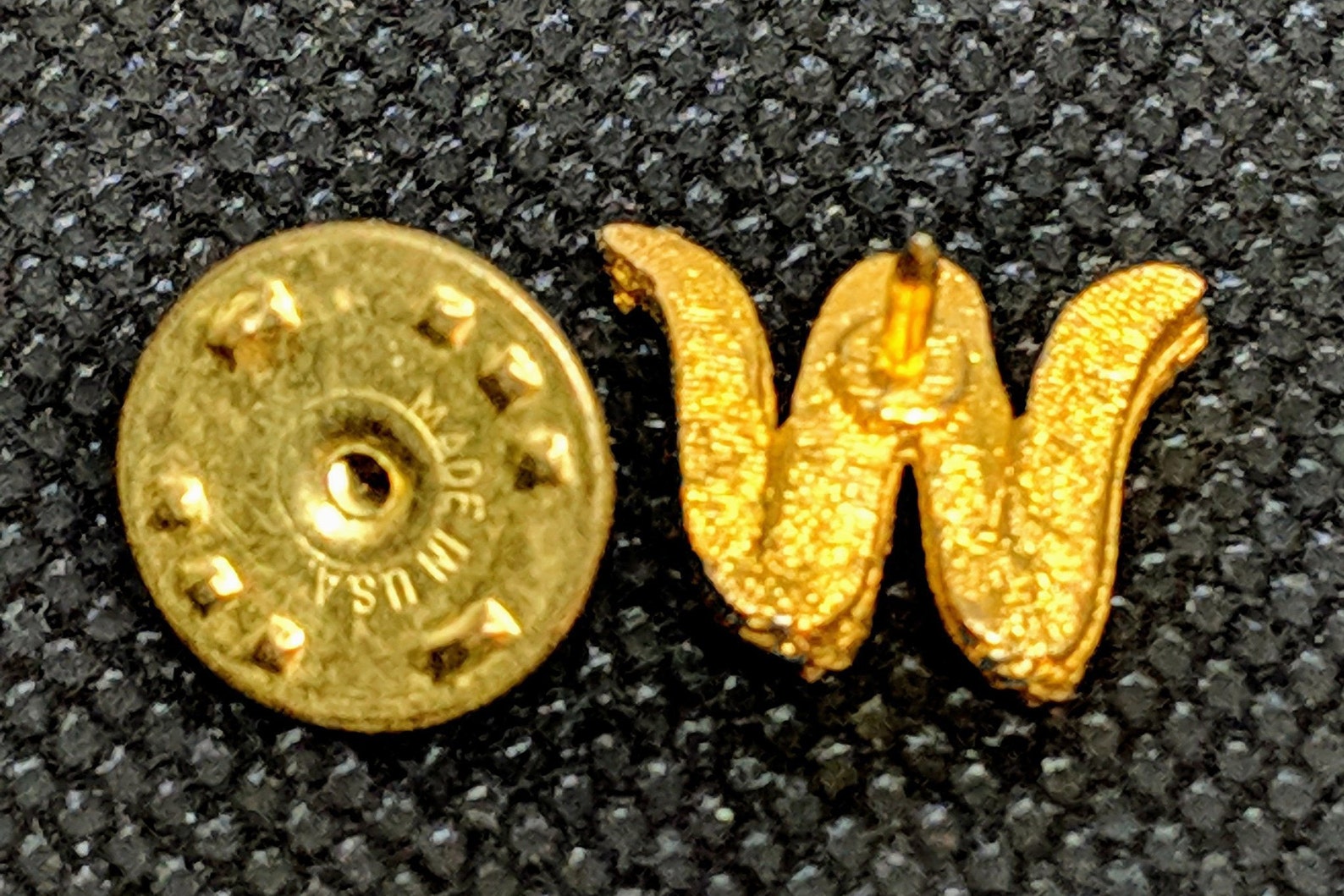 Letter W Or M Lapel Pin Vintage Textured Gold Tone Initial Etsy Letter W Or M Lapel Pin Vintage Textured Gold Tone Initial Etsy