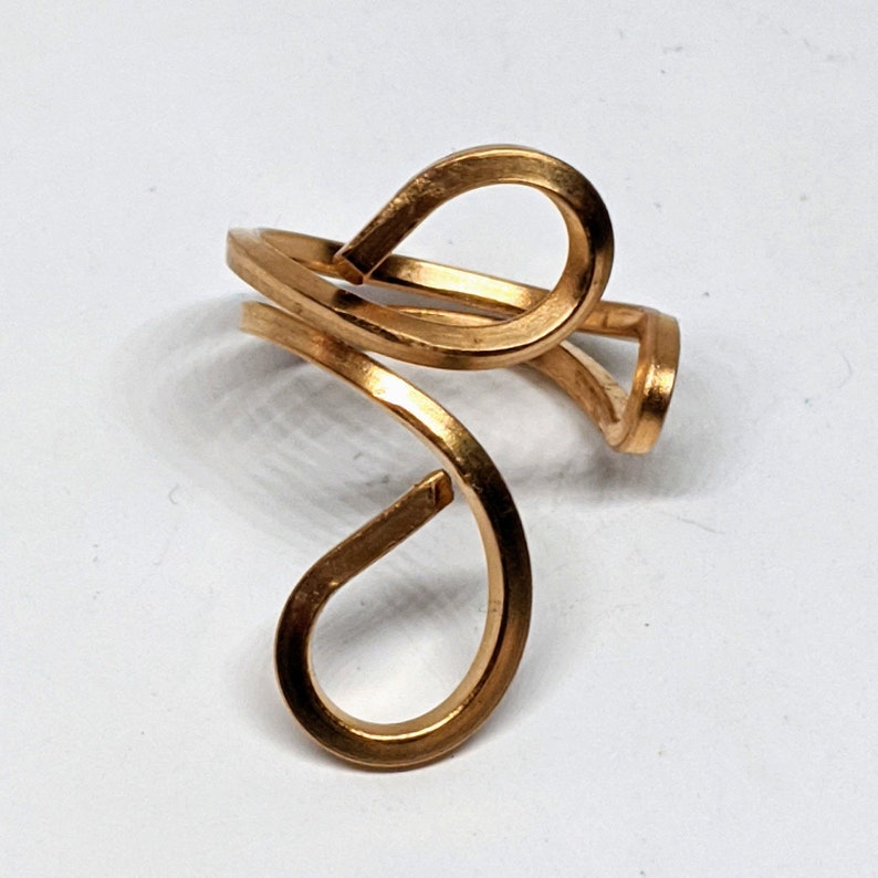 Bronze Statement Ring Adjustable Nature Inspired Handcrafted Etsy