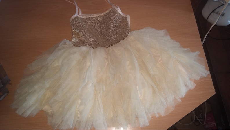 Princess girl dress tutu girl dress sequins dress dress ballerina dancer dress birthday dress sequins beads-mother daughter gift