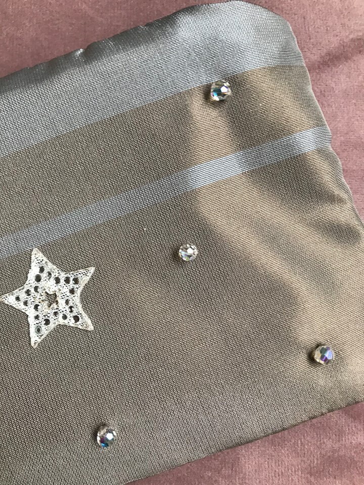 Trousse de Tarot Grise et Bleue, Trousse Zippée Étoile, Pour Divinatoire, à Bijoux, Pochette Cristal