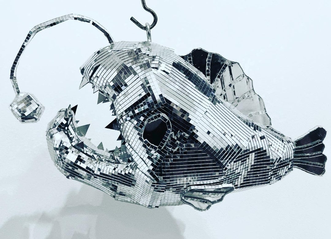 Anglerfish Deep Sea Disco Mirror Ball Decor Lighting Party Etsy