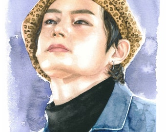 Taehyung Aquarell Kunstdruck