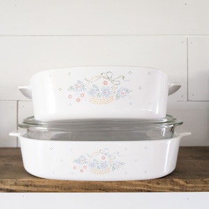Corning Ware Country Cornflower Set w/Lid