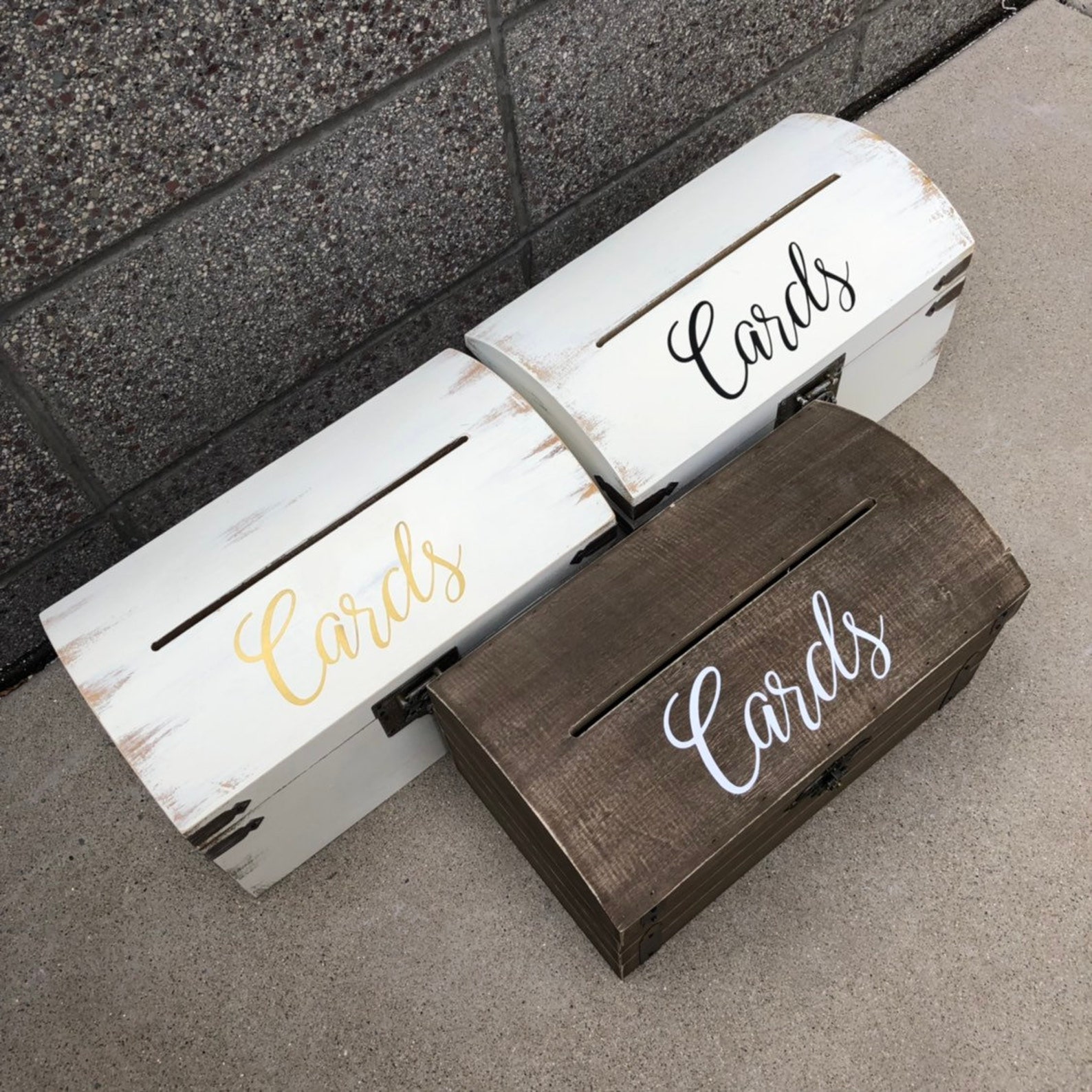 Brown Wooden Card Box Wood Wedding Keepsake Box Treasure Etsy