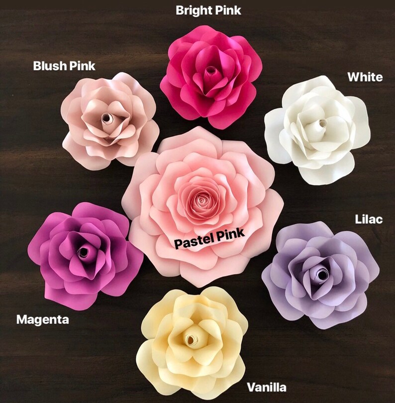 READY TO SHIP Paper Flowers S M & L Floral Nursery Wall Etsy