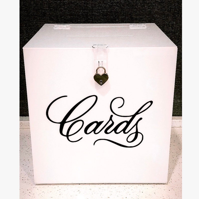 LARGE 12x12x12 Acrylic Wedding Card Box Honeymoon Fund Box Etsy