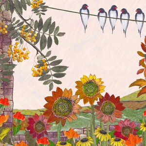 Cartes de vœux « Jardin d'automne » imprimées de pommes de terre