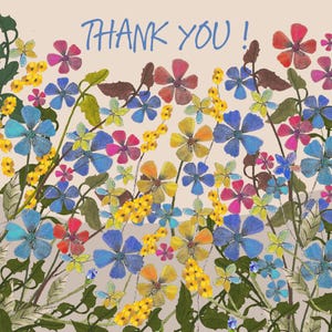Biglietto di auguri stampato con patate "Garden Thank You"
