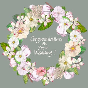 Glückwunsch-Grußkarte für Hochzeitswünsche
