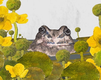 Potato printed 'Old Toad' Greetings Card