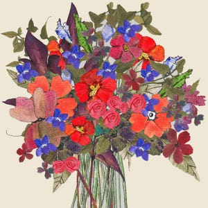 Carte de voeux de bouquet lumineux