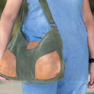 Vegane Tasche Hanftasche Schultertasche Hobo Bag Boho Bag Damentaschen Tote bag Tote Bag mit Taschen Shopper Tasche Große Damen Handtasche