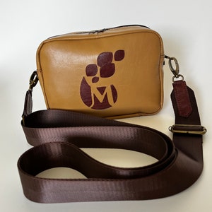 Camel brown color handbag Leather bag Mini handbag Phone bag Black bag Crossbody bag Small leather purse Small leather bag Leather bag women