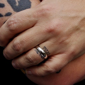 Classic Argentium Silver Band - Simple Low Dome Ring - Handmade Jewelry