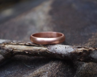 Copper band ring handmade to order