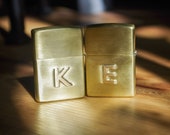 Custom Brass Initial Zippo Lighter